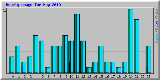 Hourly usage for May 2019